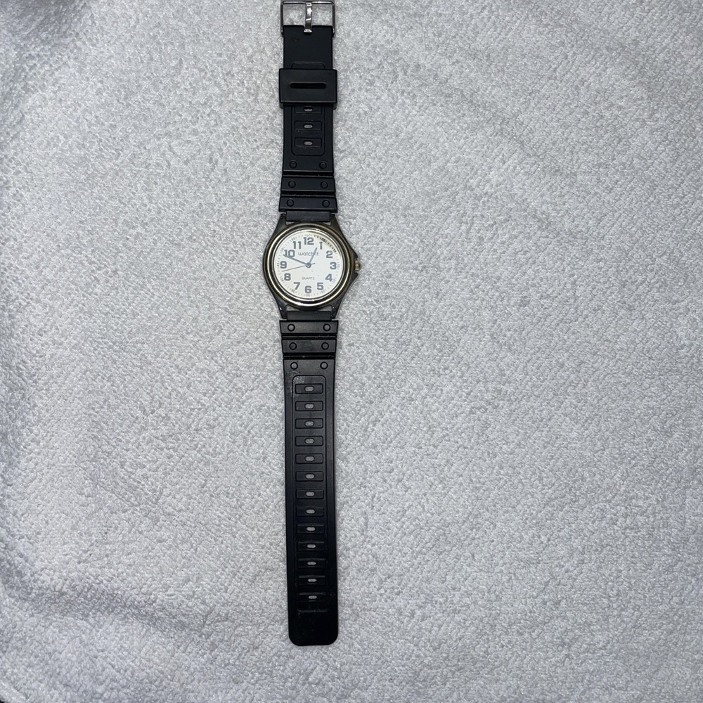 Vintage / Retro Women's Mens WATCH-IT Night Light Quartz Black Band Watch #c2